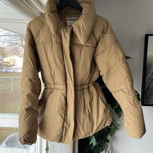 Tan puffer jacket
